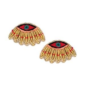 NEW NAHUA women's chaz ear-chip stud earring in mandarine